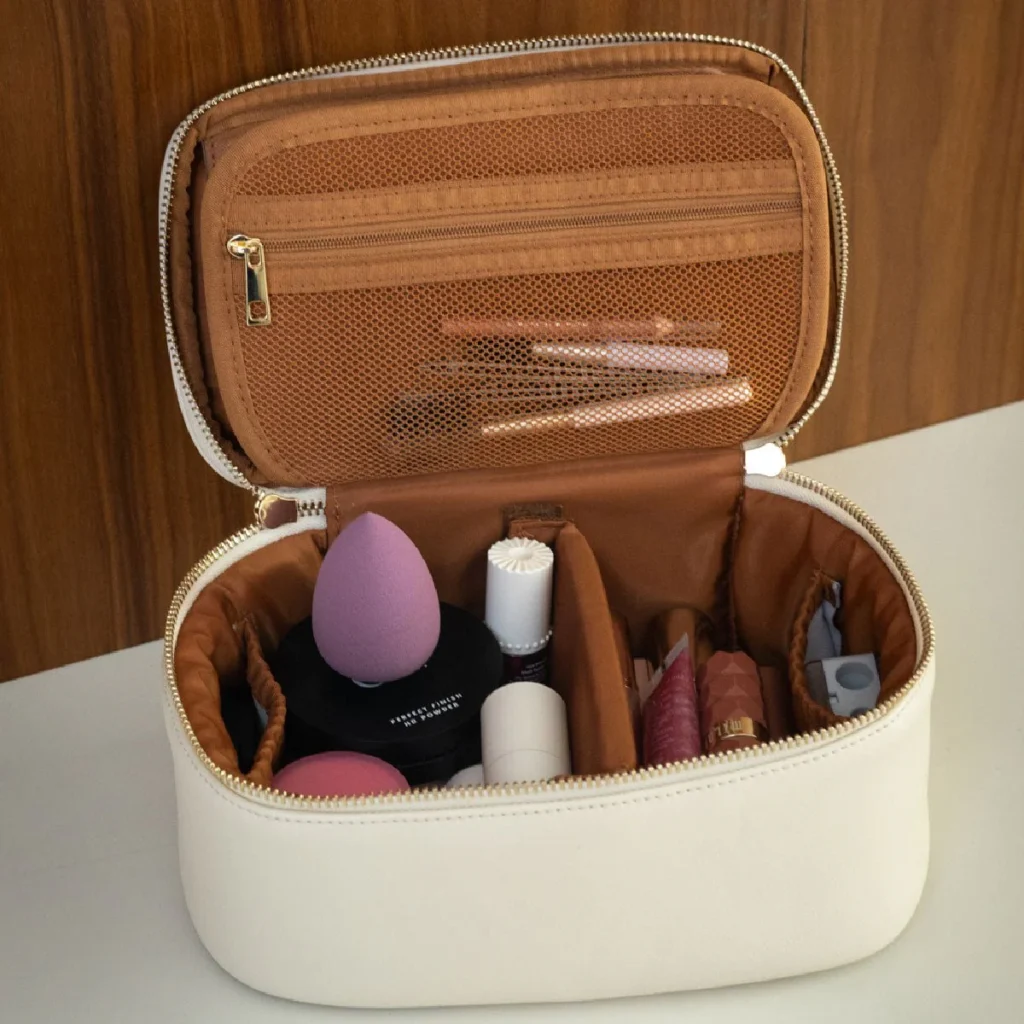 cosmetiquera napoli 23cm de pu beige espejo monteli 537609